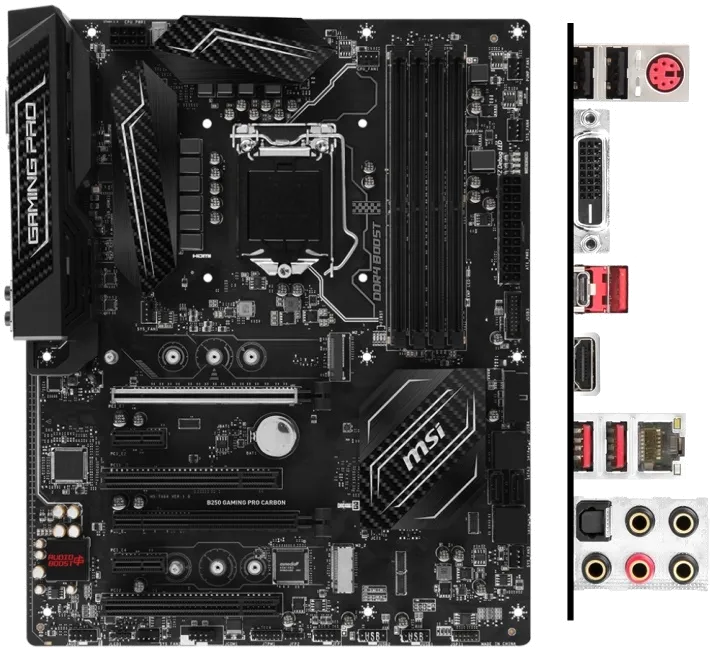 Ремонт материнских плат  MSI B250 GAMING PRO CARBON в Москве