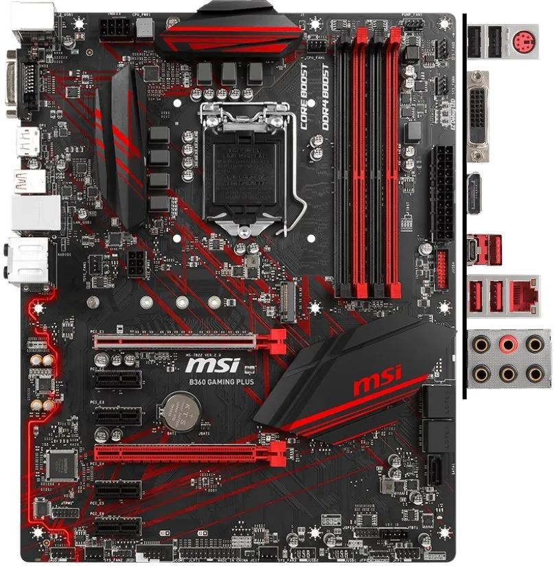 Ремонт материнских плат  MSI B360 GAMING PLUS в Москве