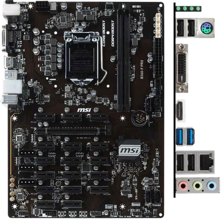 Ремонт материнских плат  MSI B360-F PRO в Москве