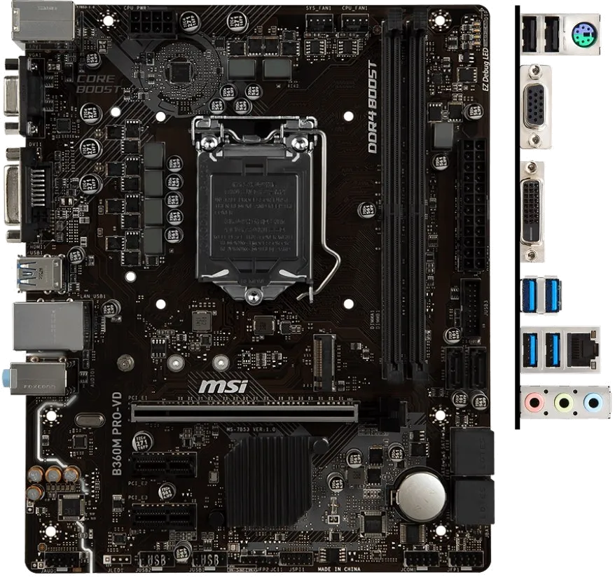 Ремонт материнских плат  MSI B360M PRO-VD в Москве