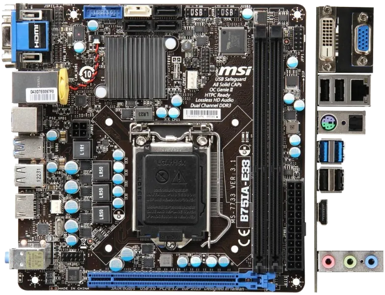 Ремонт материнских плат  MSI B75IA-E33 в Москве