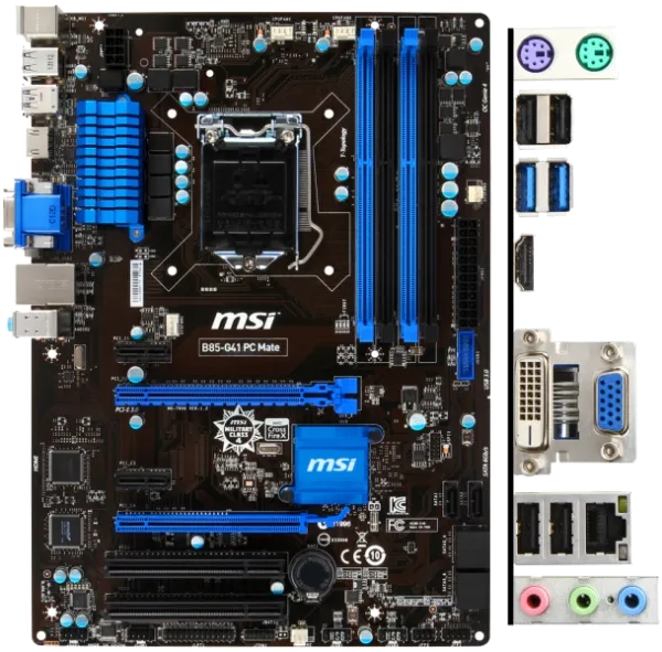 Ремонт материнских плат  MSI B85-G41 PC Mate в Москве