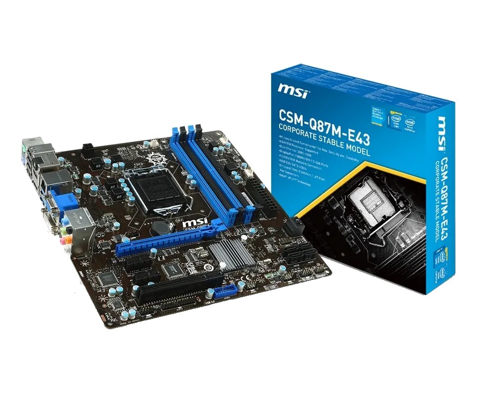 Ремонт материнских плат  MSI CSM-Q87M-E43 в Москве
