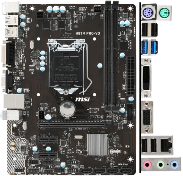 Ремонт материнских плат  MSI H81M PRO-VD в Москве
