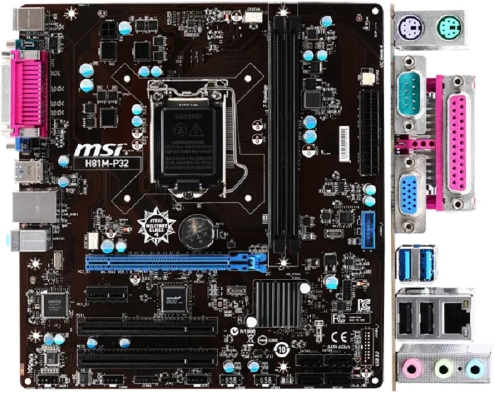 Ремонт материнских плат  MSI H81M-P32 в Москве