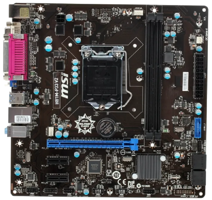 Ремонт материнских плат  MSI H81M-P33 V2 в Москве