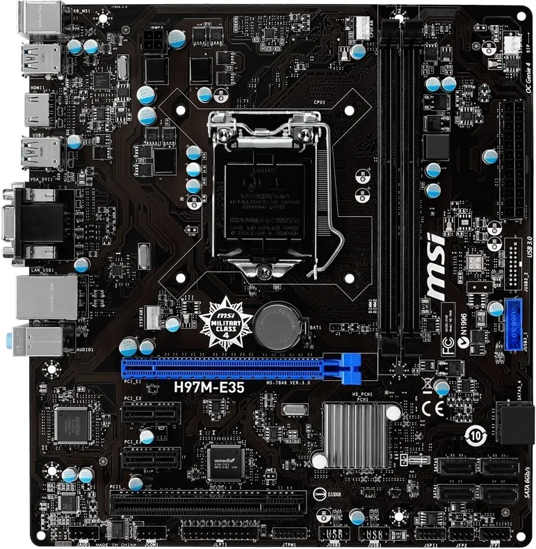 Ремонт материнских плат  MSI H97M-E35 в Москве