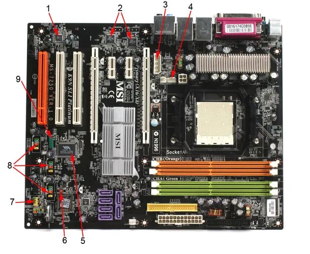 Ремонт материнских плат  MSI K9N Platinum в Москве