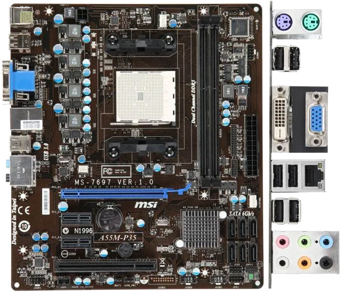 Ремонт материнских плат  MSI A55M-P35 в Москве