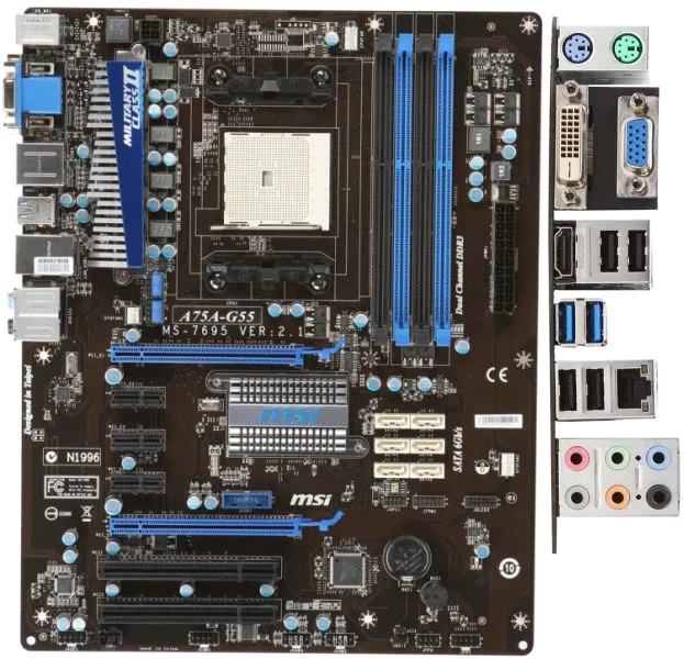 Ремонт материнских плат  MSI A75A-G55 в Москве