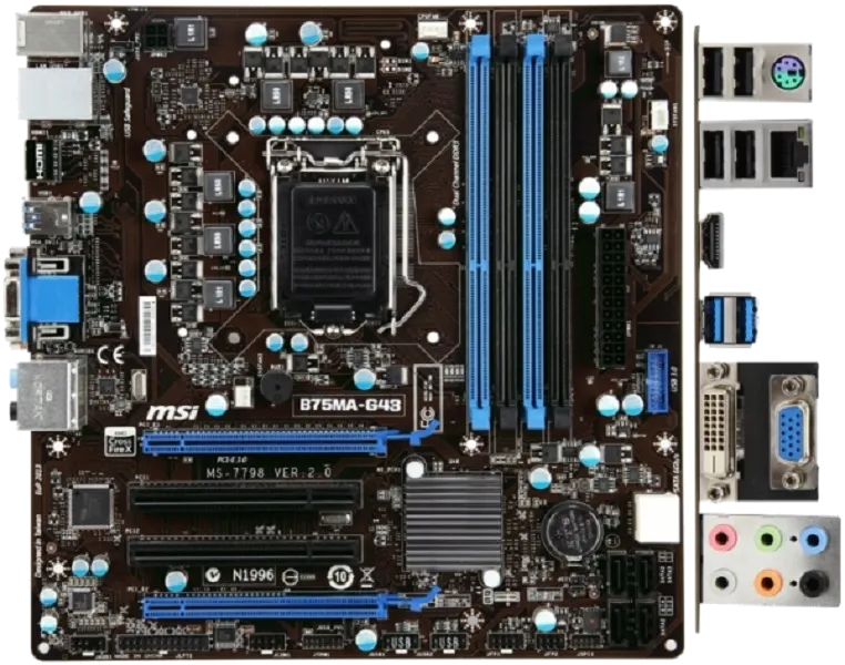Ремонт материнских плат  MSI B75MA-G43 в Москве