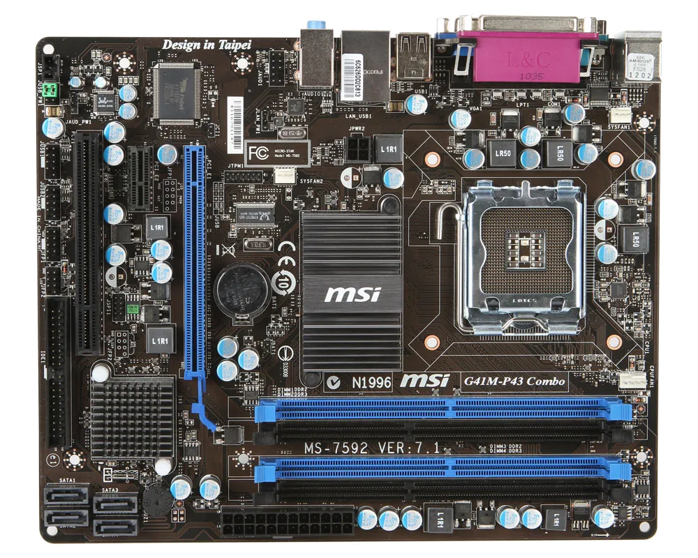Ремонт материнских плат  MSI G41M-P43 Combo в Москве
