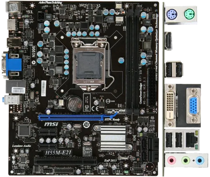 Ремонт материнских плат  MSI H55M-E21 в Москве