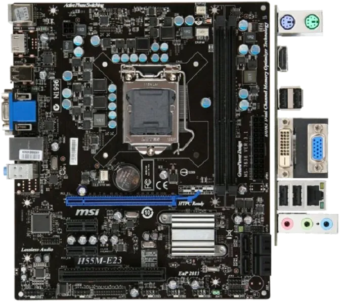 Ремонт материнских плат  MSI H55M-E23 в Москве