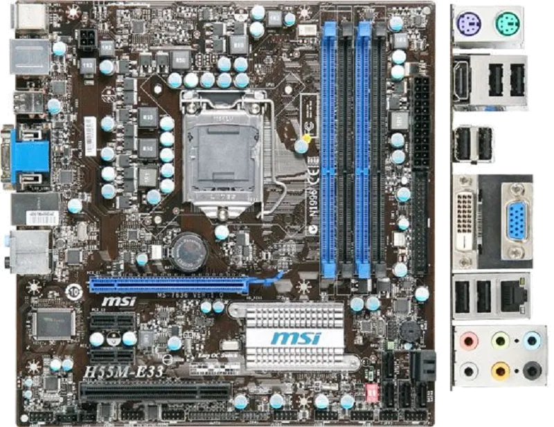 Ремонт материнских плат  MSI H55M-P33 в Москве
