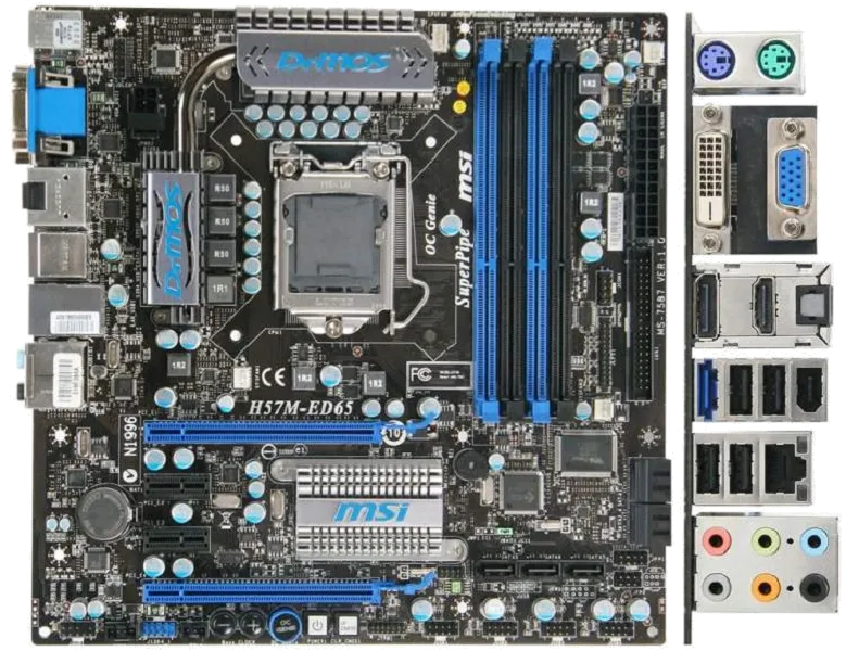 Ремонт материнских плат  MSI H57M-ED65 в Москве