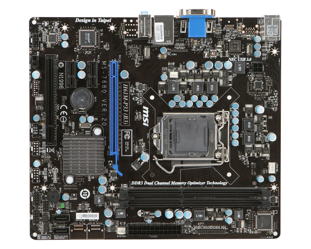 Ремонт материнских плат  MSI H61M-P33 (B3) в Москве