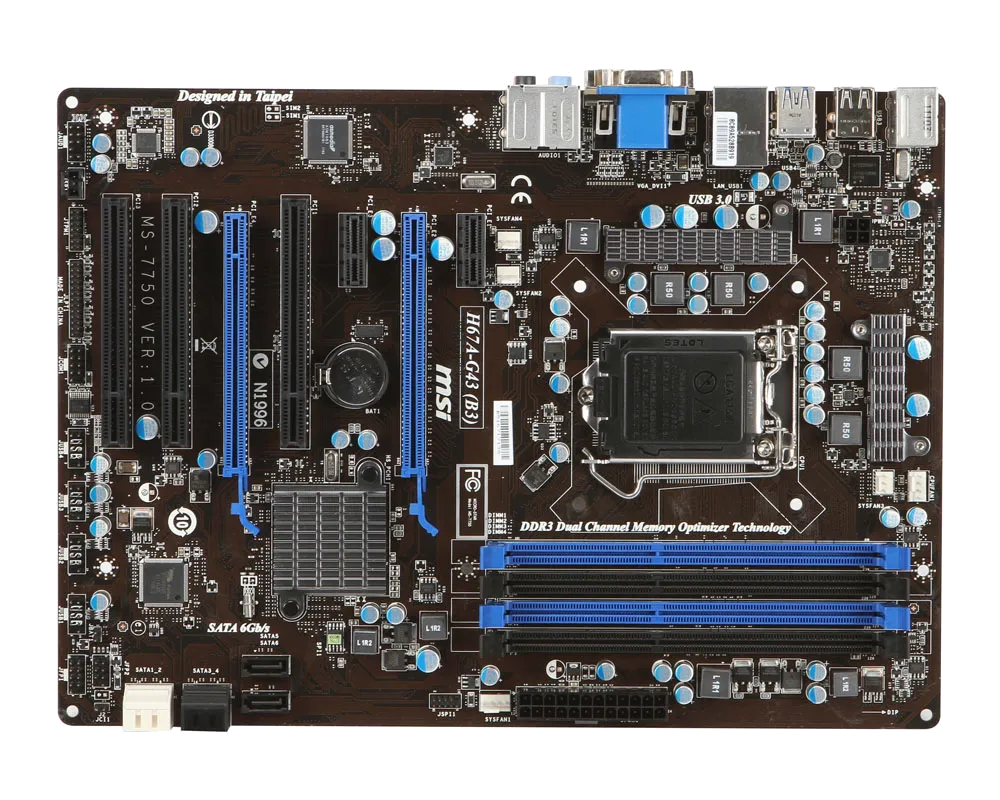 Ремонт материнских плат  MSI H67A-G43 (B3) в Москве