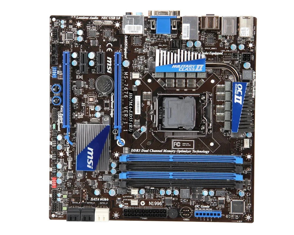 Ремонт материнских плат  MSI H67MA-ED55 (B3) в Москве