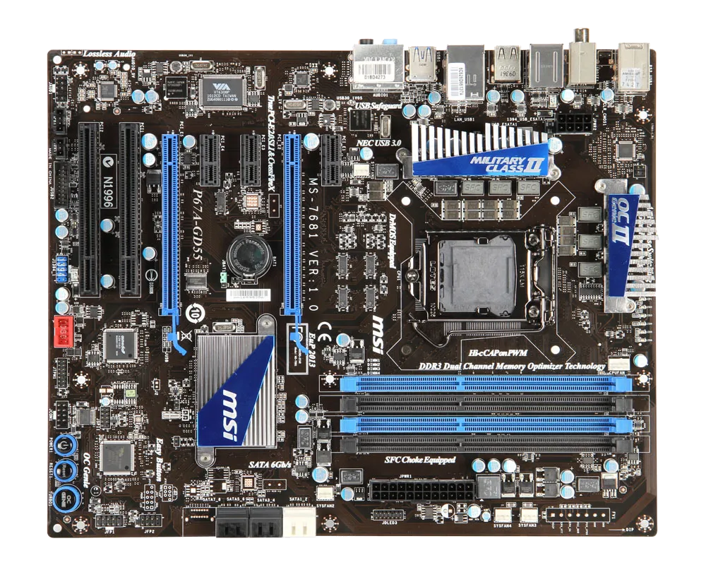 Ремонт материнских плат  MSI P67A-GD55 (B3) в Москве